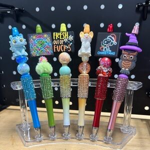 👉 6 Colorful Character Beaded Pens | Exact Set Shown